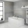 Milano Elswick - White Modern Double-Ended Standard Bath - Choice Of Sizes