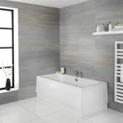 Milano Elswick - White Modern Double-Ended Standard Bath - Choice Of Sizes