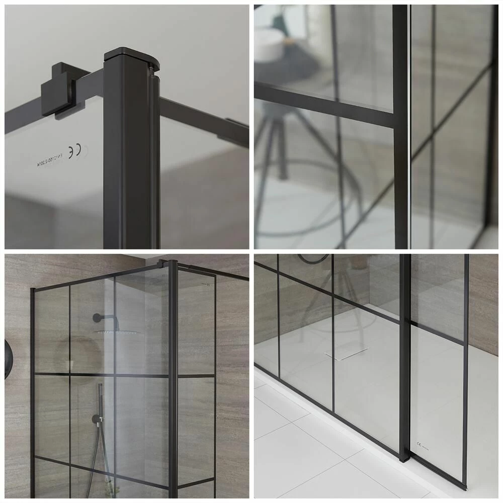 Milano Barq - Walk-In Shower Enclosure With Tray - Choice Of Sizes And Hinged Return Panel Option - Image 3