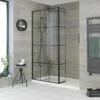 Milano Barq - Walk-In Shower Enclosure With Tray - Choice Of Sizes And Hinged Return Panel Option