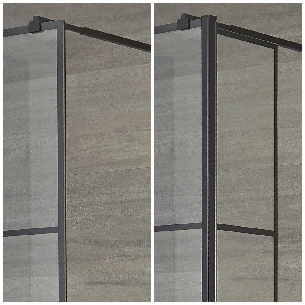 Milano Barq - Walk-In Shower Enclosure With Slate Tray - Choice Of Sizes And Hinged Return Panel Option - Image 2