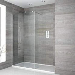 Milano Portland - Walk-In Shower Enclosure With Tray - Choice Of Sizes And Return Panel Option