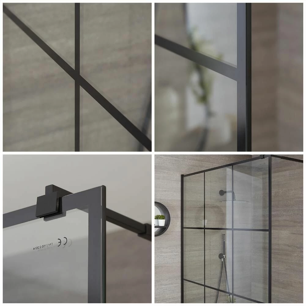 Milano Barq - Corner Walk-In Shower Enclosure With Slate Tray - Choice Of Sizes And Hinged Return Panel Option - Image 3