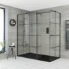 Milano Barq - Corner Walk-In Shower Enclosure With Slate Tray - Choice Of Sizes And Hinged Return Panel Option