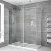 Milano Portland - Corner Walk-In Shower Enclosure With Tray - Choice Of Sizes And Hinged Return Panel Option