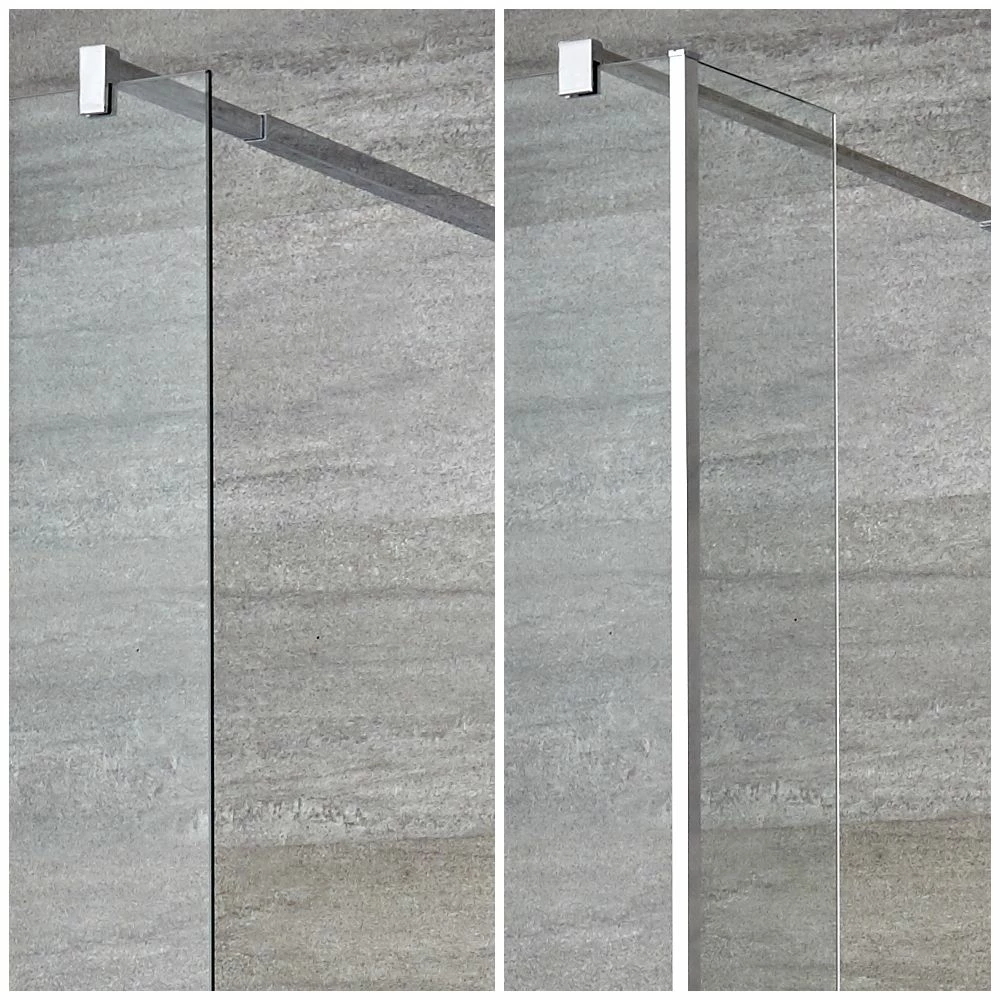 Milano Portland - Open Walk-Through Shower Enclosure With Tray - Choice Of Sizes And Hinged Return Panel Option - Image 2