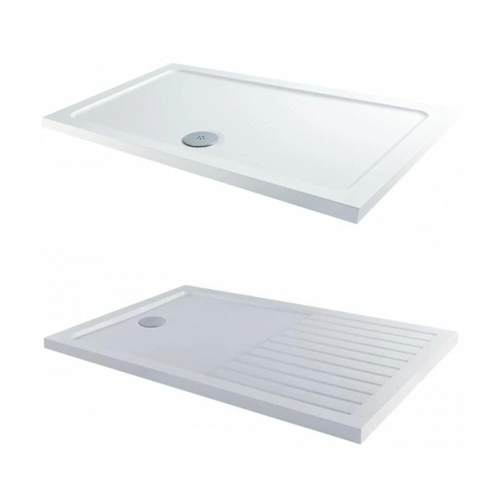 Milano Portland-Luna - Smoked Glass Open Walk-Through Shower Enclosure With Tray - Choice Of Sizes And Hinged Return Panel Option - Image 4