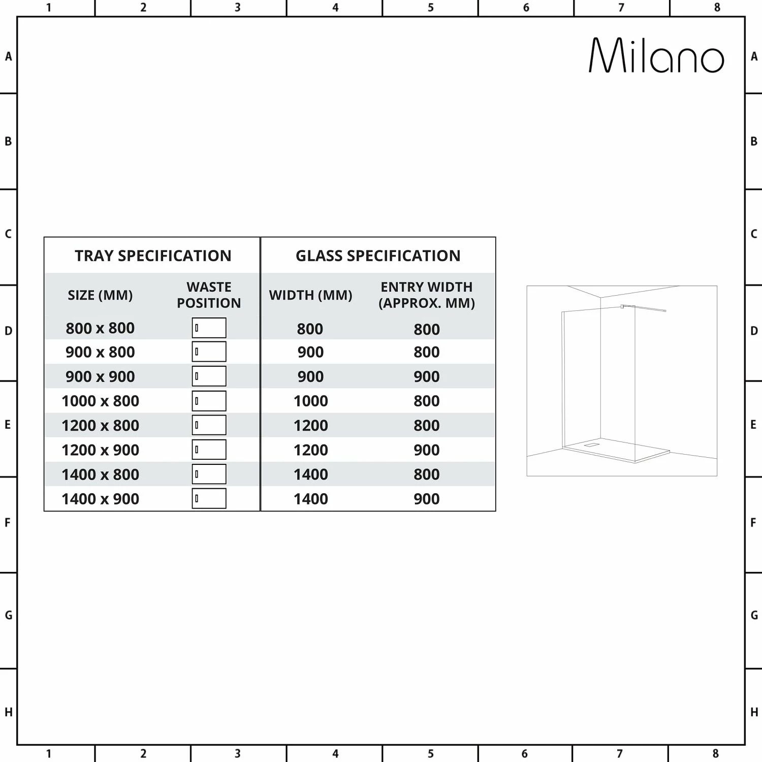 Milano Rosso - Matt Bronze Walk-In Shower Enclosure With Slate Tray - Choice Of Sizes - Image 7