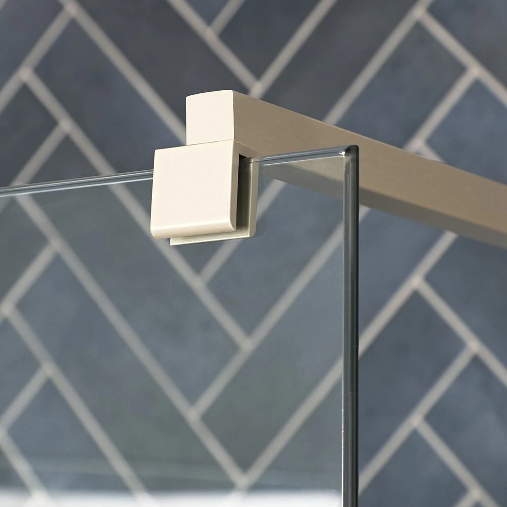 Milano Hunston - Brushed Nickel Walk-In Shower Enclosure With Slate Tray - Choice Of Sizes - Image 4