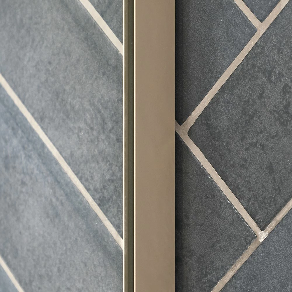 Milano Hunston - Brushed Nickel Walk-In Shower Enclosure With Slate Tray - Choice Of Sizes - Image 5