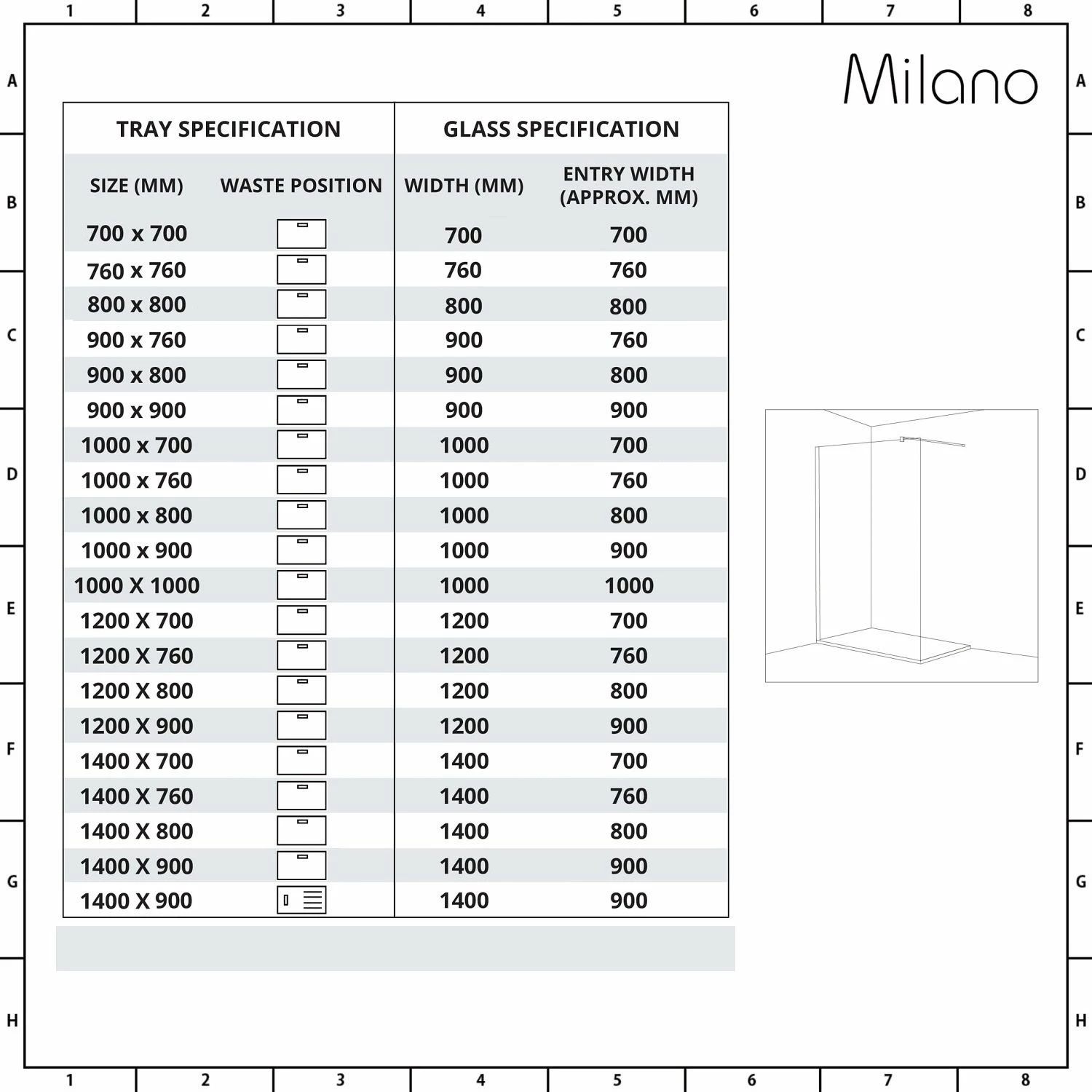 Milano Auro - Brushed Gold Walk-In Shower Enclosure With Tray - Choice Of Sizes - Image 6