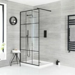 Milano Barq - Walk-In Shower Enclosure With Tray - Choice Of Sizes