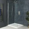 Milano Hunston - Walk-In Shower Enclosure With White Tray & Brushed Nickel Profile