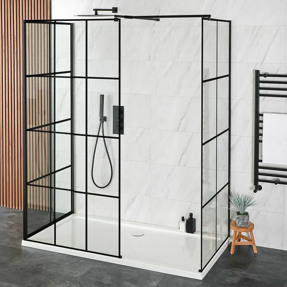 Milano Barq - 3 Sided Walk-In Shower Enclosure With Tray - Choice Of Sizes