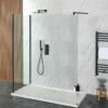 Milano Nero - 2 Sided Walk-In Shower Enclosure With Tray - Choice Of Sizes