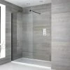 Milano Nero - Walk-In Shower Enclosure With Tray - Choice Of Sizes