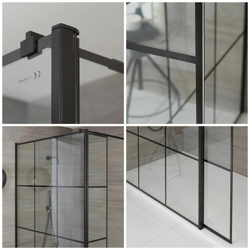 Milano Barq - Walk-In Shower Enclosure With Slate Tray And Hinged Return Panel - Choice Of Sizes - Image 3