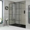 Milano Barq - Walk-In Shower Enclosure With Slate Tray And Hinged Return Panel - Choice Of Sizes