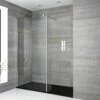 Milano Portland - Walk-In Shower Enclosure With Slate Tray And Hinged Return Panel - Choice Of Sizes