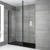 Milano Nero - Modern Walk-In Shower Enclosure With Slate Tray - Choice Of Sizes
