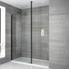 Milano Nero - Modern Walk-In Shower Enclosure With Tray - Choice Of Sizes