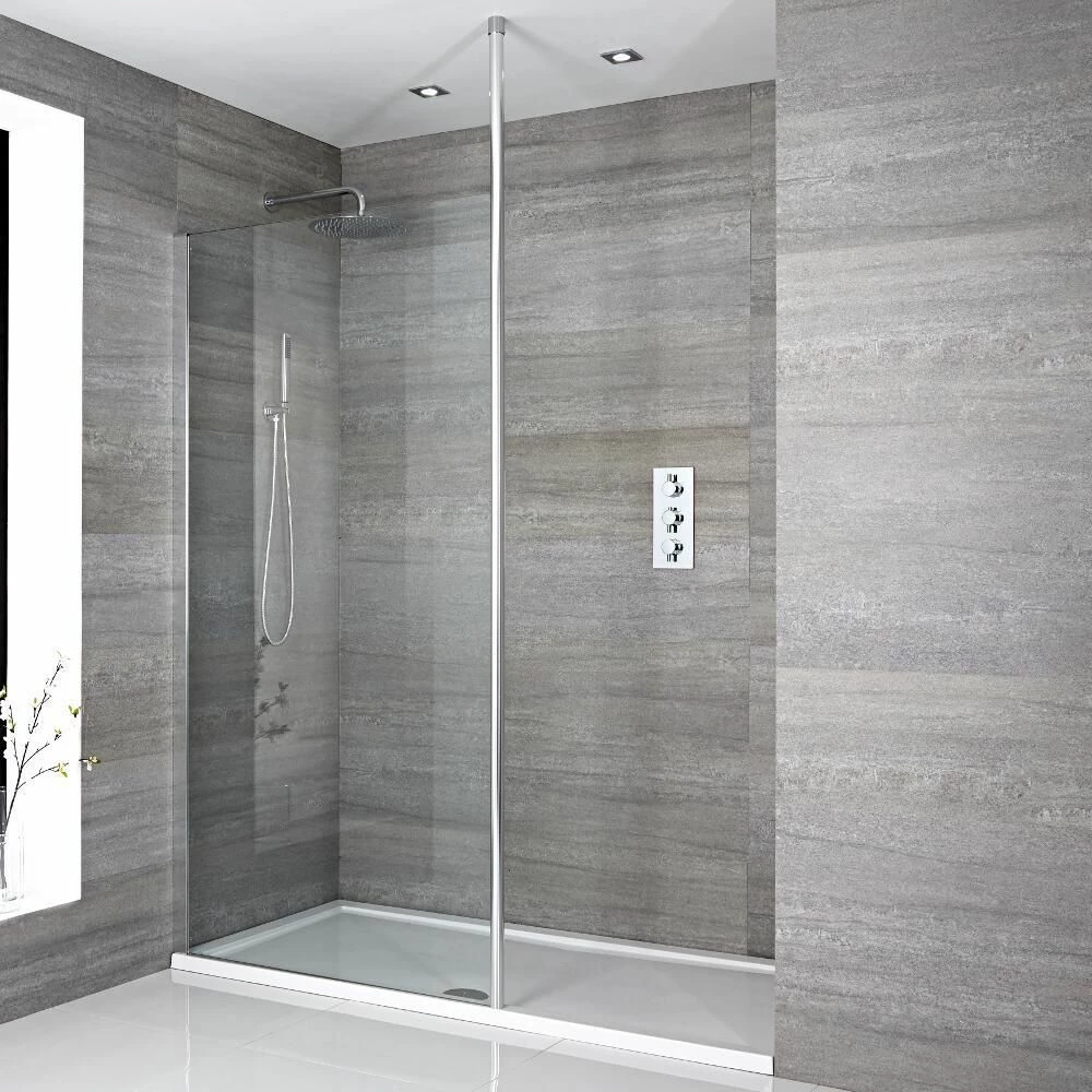 Milano Alto - Walk-In Shower Enclosure With Tray - Choice Of Sizes