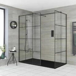 Milano Barq - Corner Walk-In Shower Enclosure With Slate Tray - Choice Of Sizes