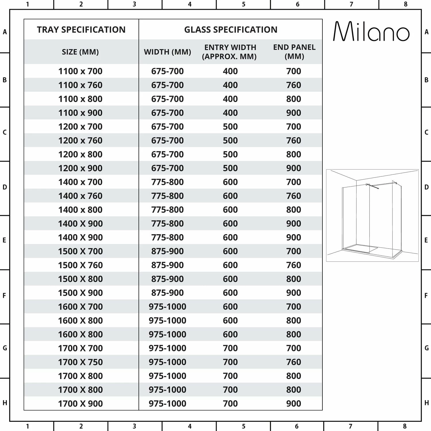 Milano Auro - Brushed Gold Corner Walk-In Shower Enclosure With Tray - Choice Of Sizes - Image 6