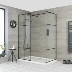 Milano Barq - Corner Walk-In Shower Enclosure With Tray - Choice Of Sizes
