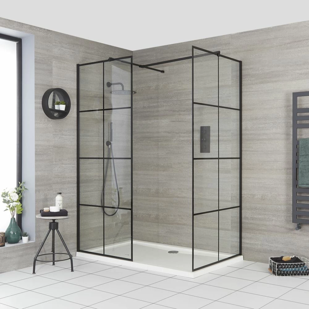 Milano Barq - Corner Walk-In Shower Enclosure With Tray - Choice Of Sizes