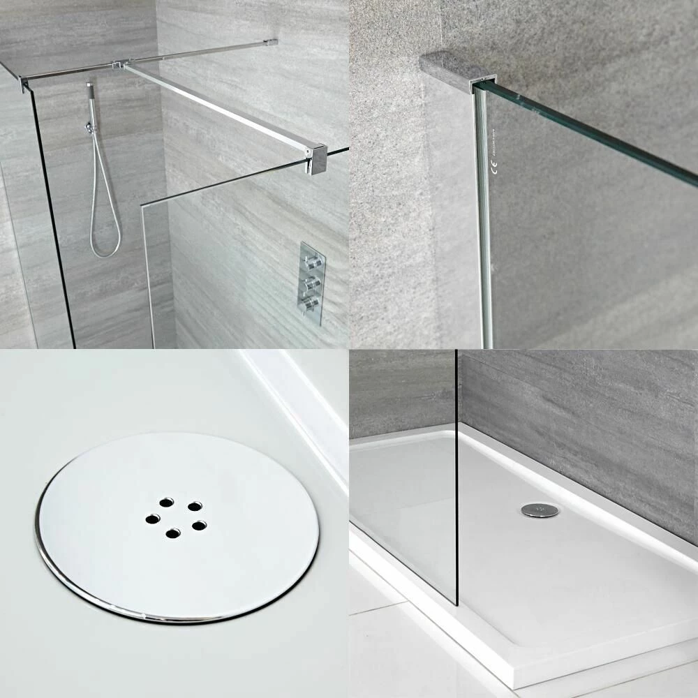 Milano Portland - Corner Walk-In Shower Enclosure With Tray - Choice Of Sizes - Image 2