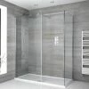Milano Portland - Corner Walk-In Shower Enclosure With Tray And Hinged Return Panel - Choice Of Sizes