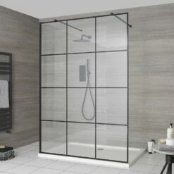 Milano Barq - Open Walk-Through Shower Enclosure With Tray - Choice Of Sizes