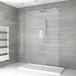 Milano Portland - Open Walk-Through Shower Enclosure With Tray - Choice Of Sizes