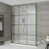 Milano Barq - Open Walk-Through Shower Enclosure With Hinged Return Panels And Tray - Choice Of Sizes