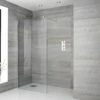 Milano Portland - Wet Room Shower Enclosure - Choice Of Glass Size And Drain