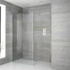 Milano Portland - Wet Room Shower Enclosure With Hinged Return Panel - Choice Of Glass Size And Drain