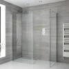 Milano Portland - Corner Wet Room Shower Enclosure With Hinged Return Panel - Choice Of Glass Size & Drain