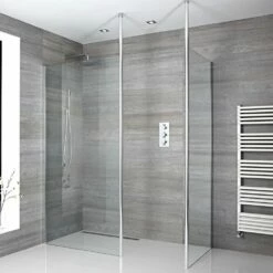 Milano Alto - Corner Wet Room Shower Enclosure - Choice Of Glass Size & Drain