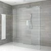 Milano Portland - Open Walk-Through Wet Room Shower With Hinged Return Panels - Choice Of Glass Size & Drain