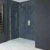 Milano Hunston - 1950mm Wet Room Screen - Brushed Nickel - Choice Of Sizes